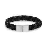 Suede & Smooth Leather Bracelet - Mens Steel Leather Bracelets - The Steel Shop