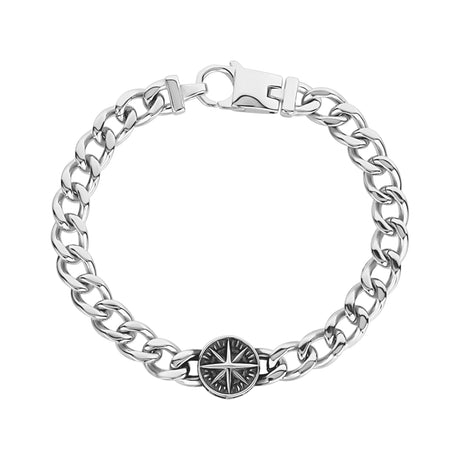 Navigator’s Cuban Link Bracelet - Mens Steel Bracelets - The Steel Shop