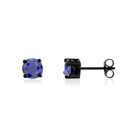 藍石螺柱 |6.5MM - 男士耳環 - 鋼製商店