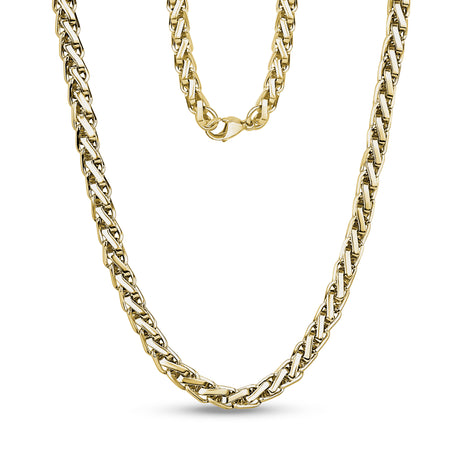 Square Wheat Chain | 6MM - Men Necklace - The Steel Shop