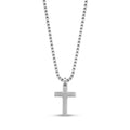 Mini Beveled Edge Cross Pendant - unisex pendant - The Steel Shop