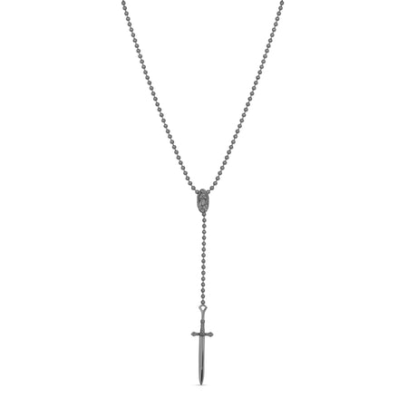 Modern Rosary Sword Necklace - Unisex Necklaces - The Steel Shop