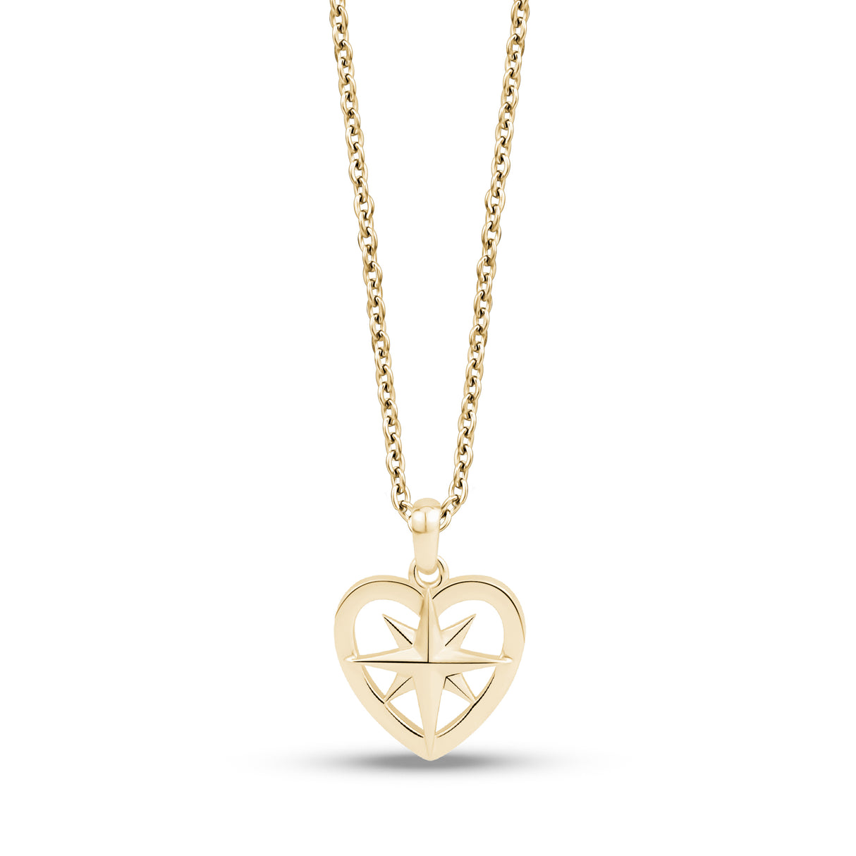 North Star Heart Pendant - Women Pendant - The Steel Shop