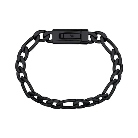 中性精鋼錶鏈 - 9mm黑色費加羅鏈節可雕刻表鏈