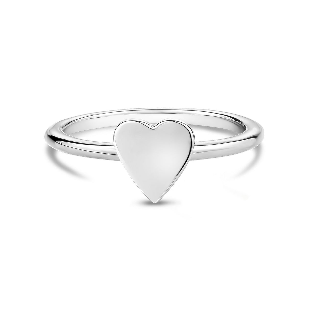 女士戒指 - 極簡不鏽鋼可雕刻心形戒指