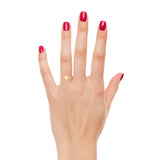 女士戒指 - 極簡扭曲的戒指 圓形可雕刻戒指
